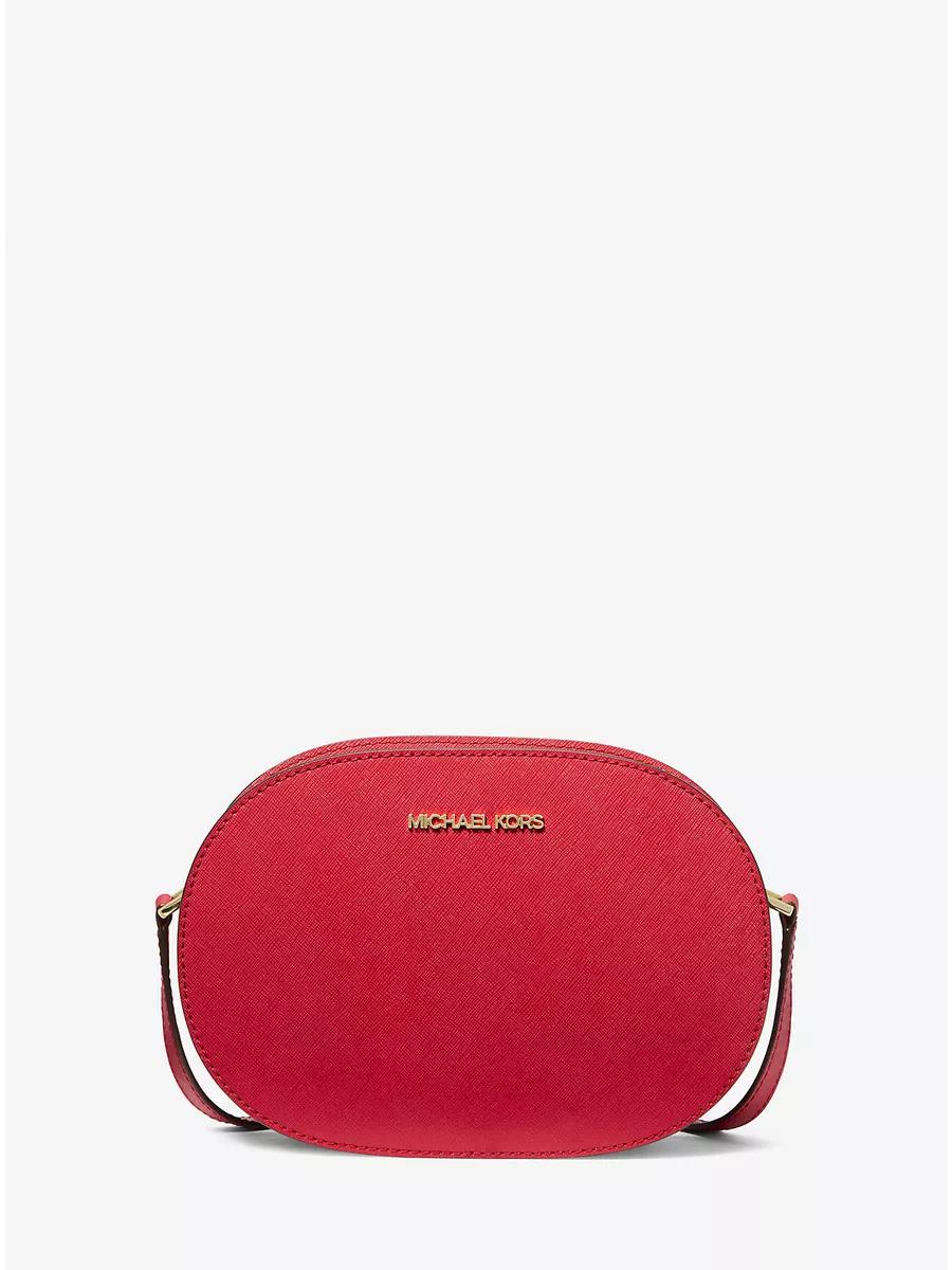 Michael Kors JET SET TRAVEL MEDIUM SAFFIANO LEATHER CROSSBODY BAG 35T1GTVC6L BRIGHT RED PrimeLook